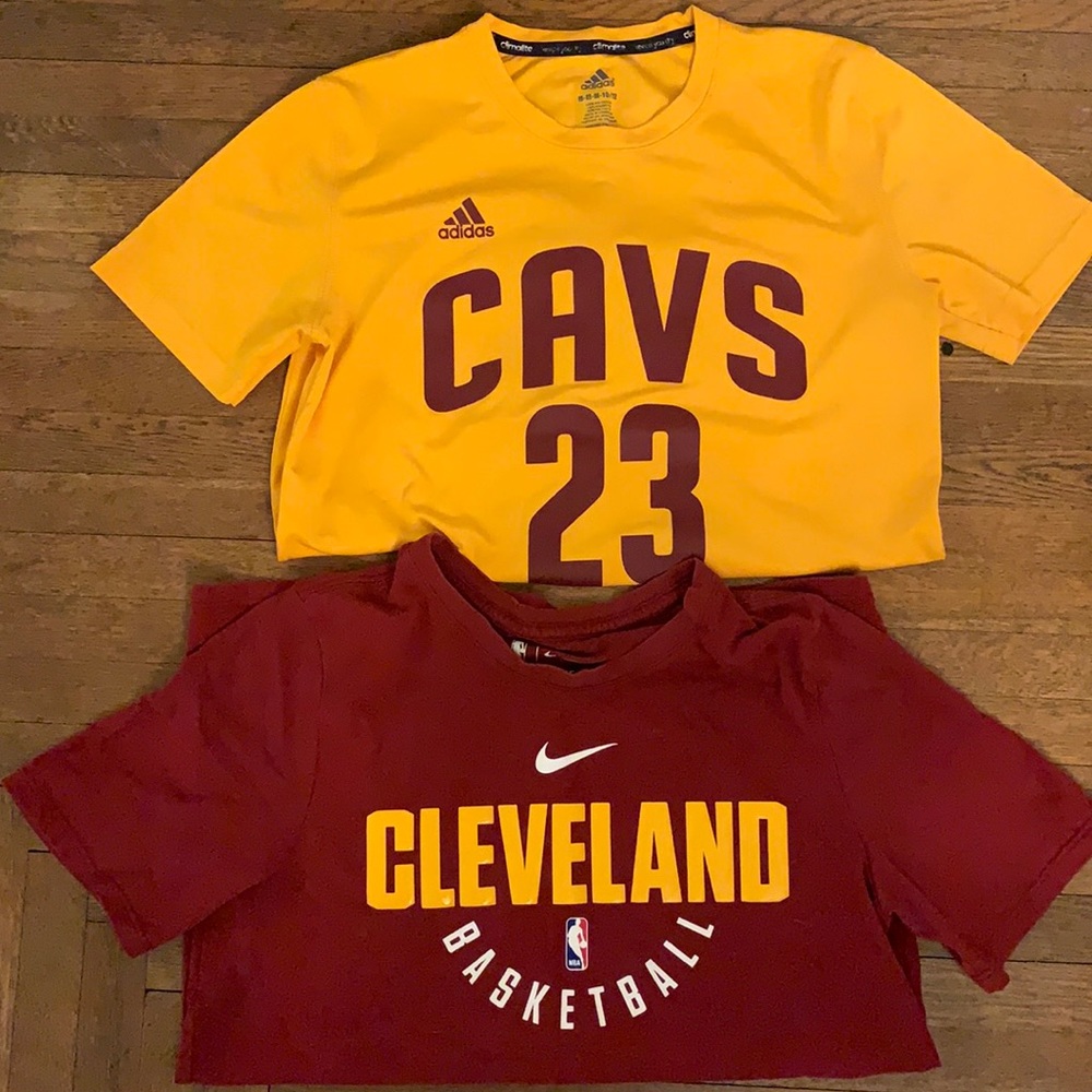 2 Cleveland Cavaliers t-shirts - youth boys size medium and large
